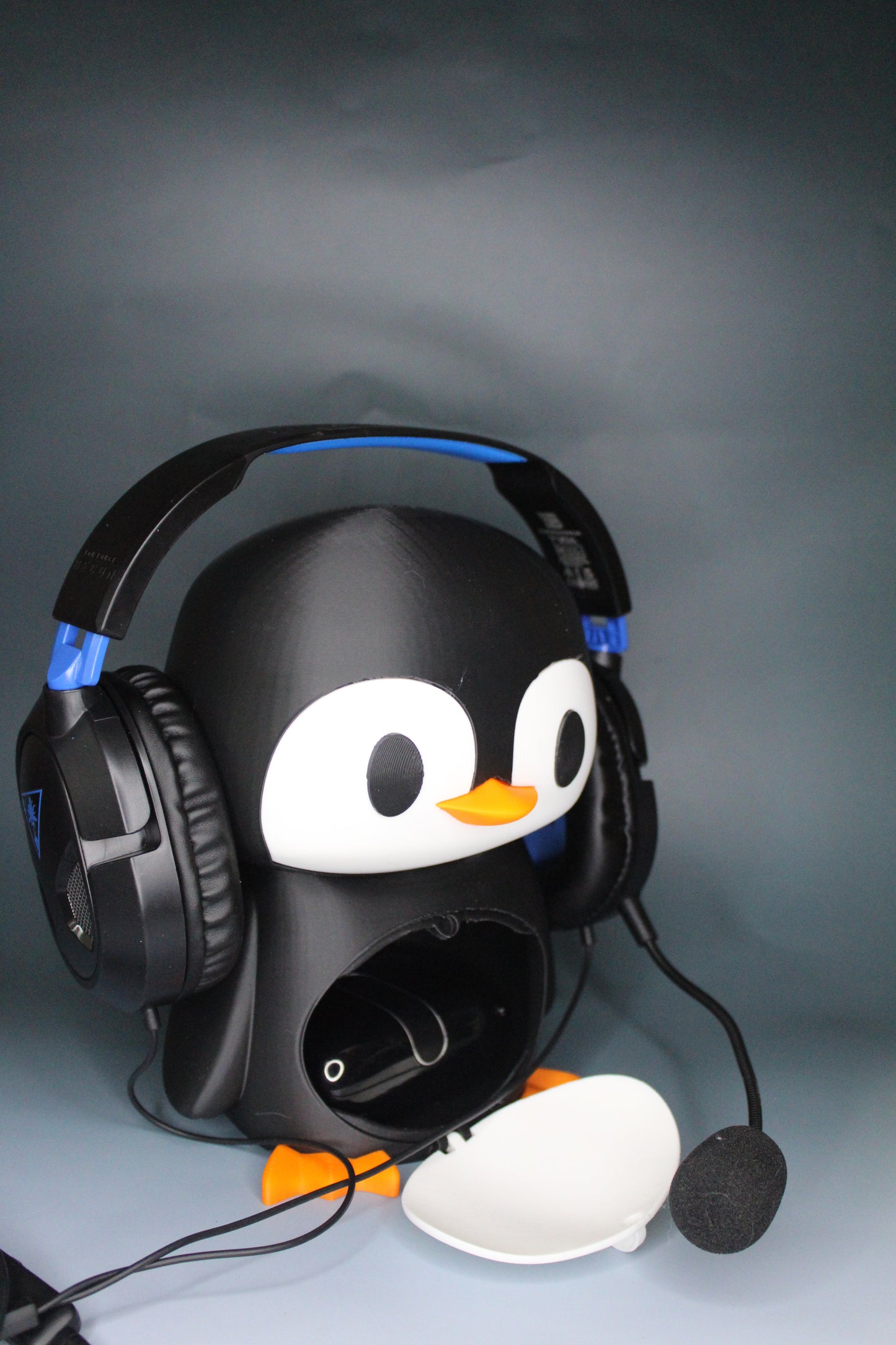 Penguin Headset and Earbud Holder